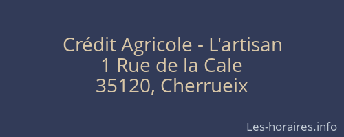Crédit Agricole - L'artisan