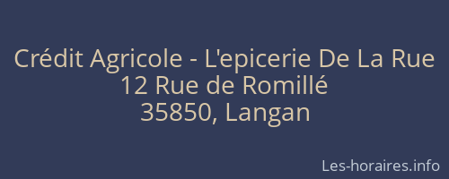 Crédit Agricole - L'epicerie De La Rue