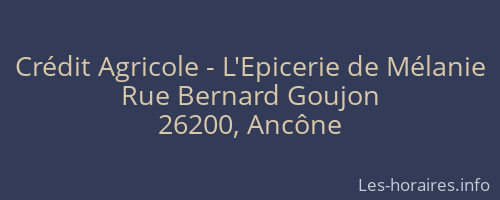 Crédit Agricole - L'Epicerie de Mélanie