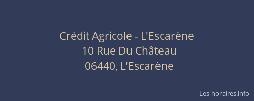 Crédit Agricole - L'Escarène