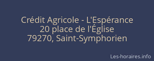 Crédit Agricole - L'Espérance