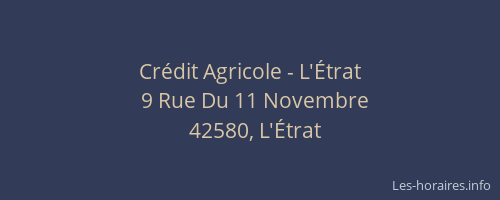 Crédit Agricole - L'Étrat