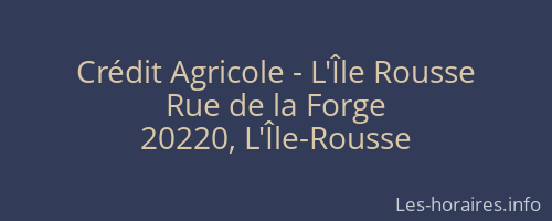 Crédit Agricole - L'Île Rousse