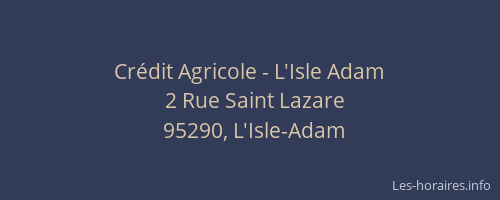 Crédit Agricole - L'Isle Adam