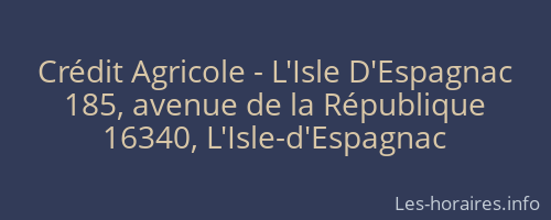 Crédit Agricole - L'Isle D'Espagnac