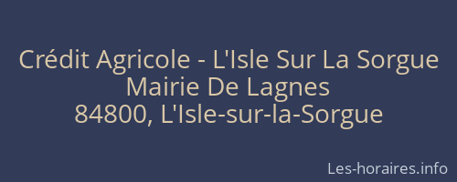 Crédit Agricole - L'Isle Sur La Sorgue