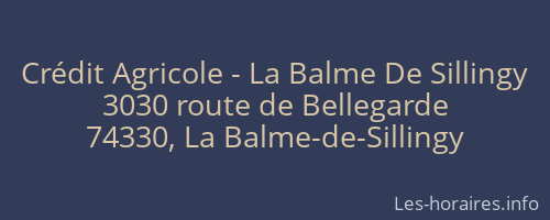 Crédit Agricole - La Balme De Sillingy