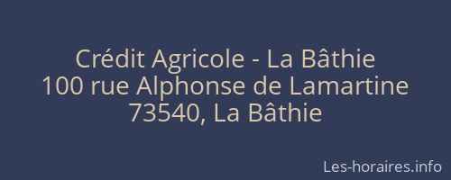 Crédit Agricole - La Bâthie