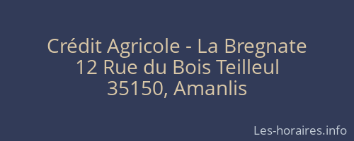 Crédit Agricole - La Bregnate