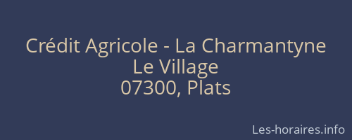 Crédit Agricole - La Charmantyne