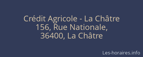 Crédit Agricole - La Châtre