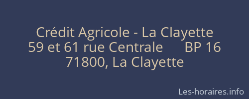 Crédit Agricole - La Clayette