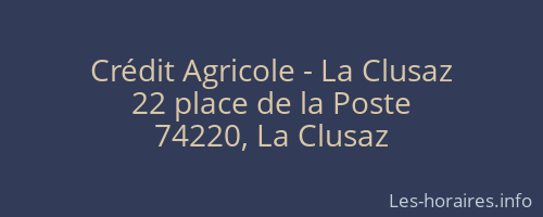 Crédit Agricole - La Clusaz