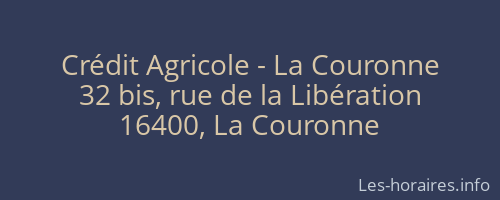 Crédit Agricole - La Couronne
