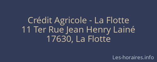 Crédit Agricole - La Flotte