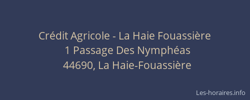 Crédit Agricole - La Haie Fouassière