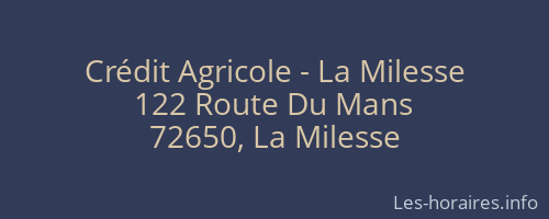 Crédit Agricole - La Milesse