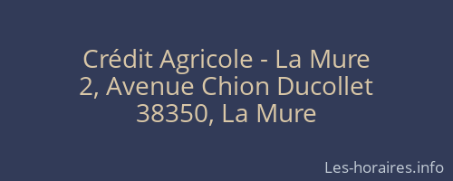 Crédit Agricole - La Mure