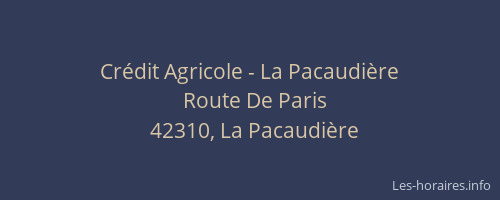 Crédit Agricole - La Pacaudière