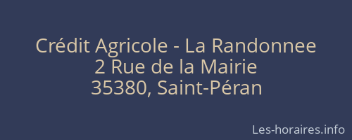 Crédit Agricole - La Randonnee