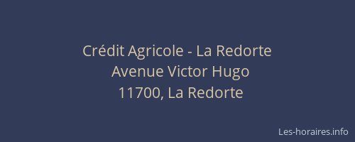 Crédit Agricole - La Redorte