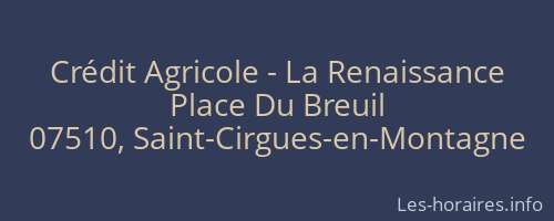 Crédit Agricole - La Renaissance