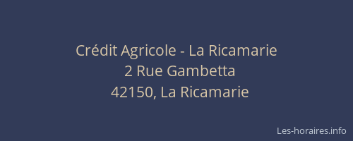 Crédit Agricole - La Ricamarie