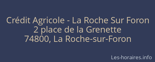 Crédit Agricole - La Roche Sur Foron