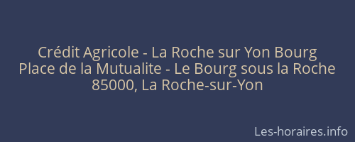 Crédit Agricole - La Roche sur Yon Bourg