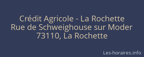 Crédit Agricole - La Rochette