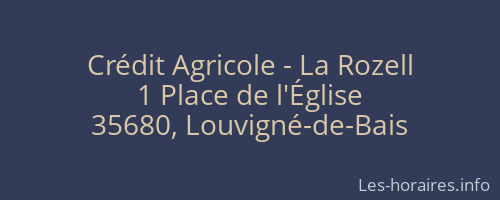 Crédit Agricole - La Rozell