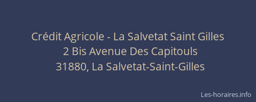 Crédit Agricole - La Salvetat Saint Gilles