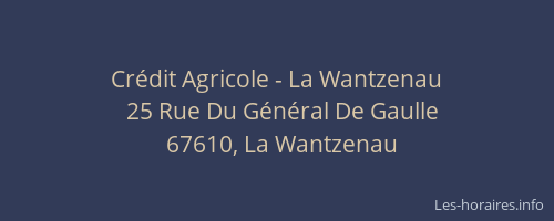 Crédit Agricole - La Wantzenau