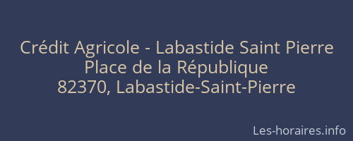 Crédit Agricole - Labastide Saint Pierre