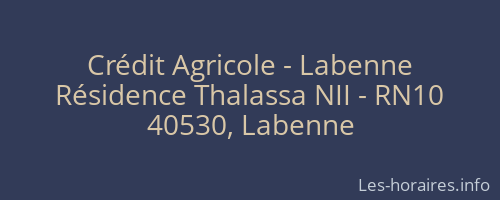 Crédit Agricole - Labenne