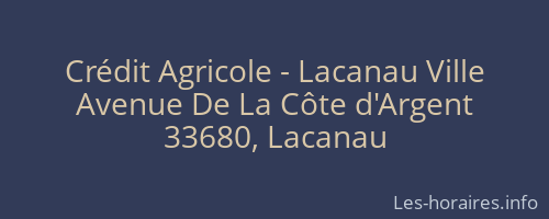 Crédit Agricole - Lacanau Ville