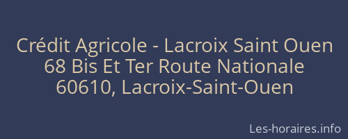Crédit Agricole - Lacroix Saint Ouen