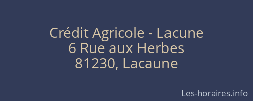 Crédit Agricole - Lacune