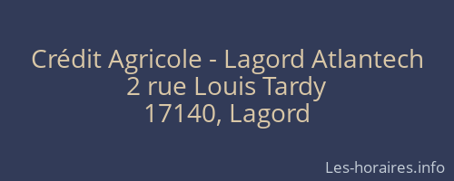 Crédit Agricole - Lagord Atlantech
