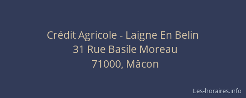 Crédit Agricole - Laigne En Belin