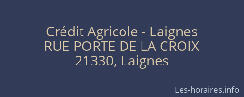 Crédit Agricole - Laignes
