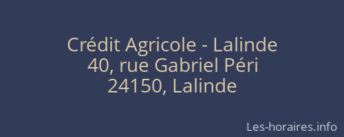 Crédit Agricole - Lalinde
