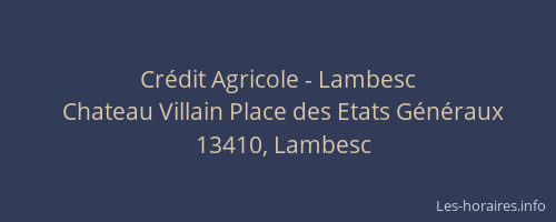 Crédit Agricole - Lambesc