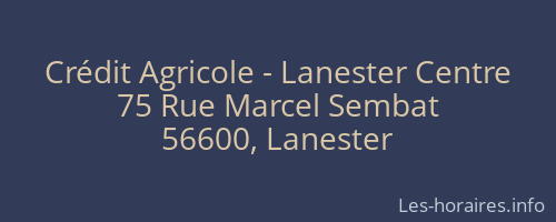 Crédit Agricole - Lanester Centre