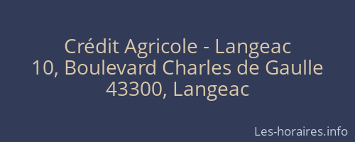 Crédit Agricole - Langeac
