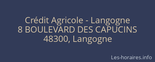 Crédit Agricole - Langogne