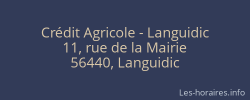 Crédit Agricole - Languidic