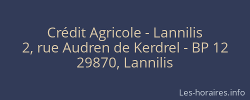 Crédit Agricole - Lannilis