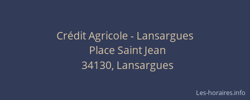 Crédit Agricole - Lansargues