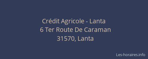 Crédit Agricole - Lanta